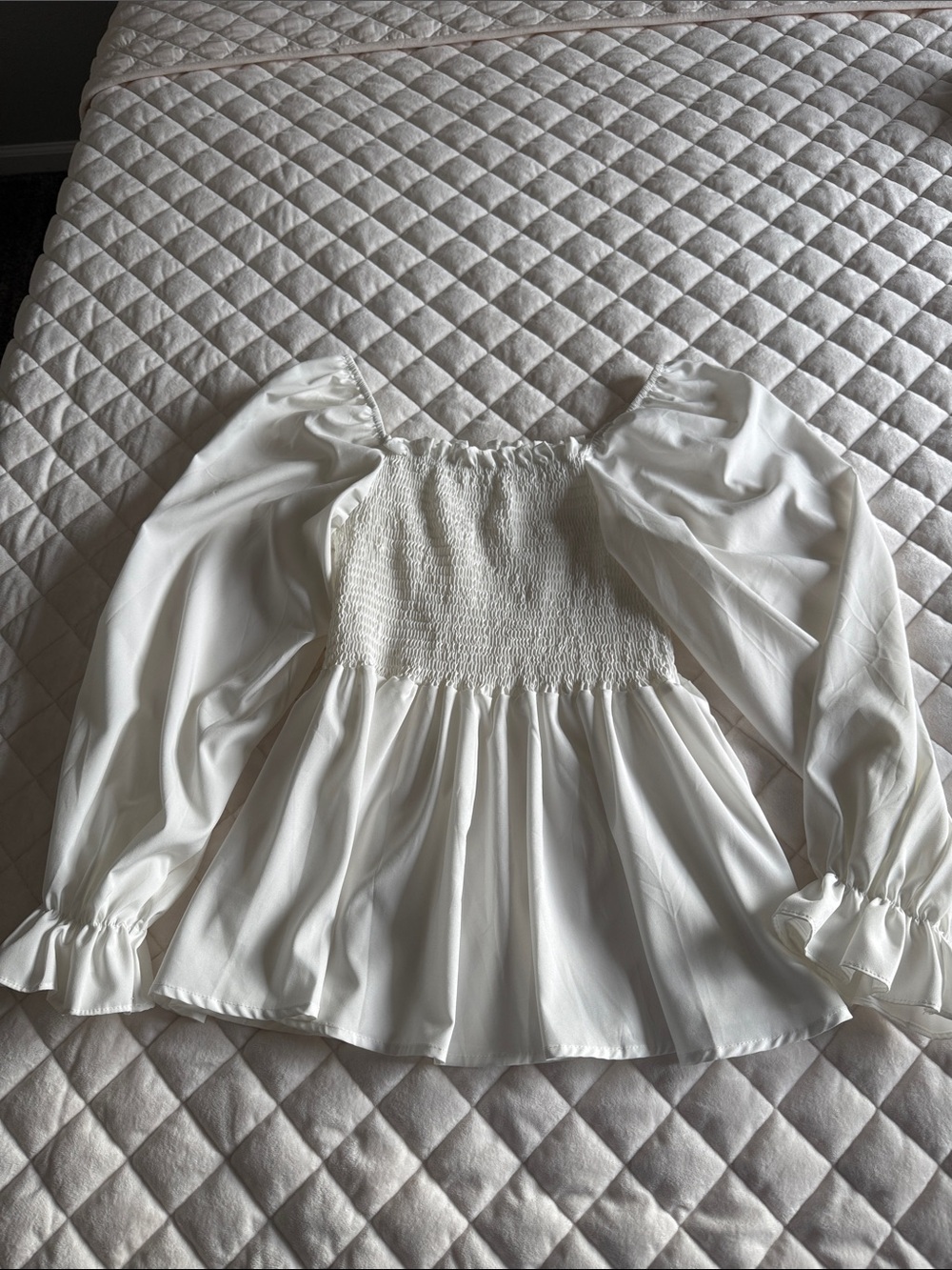White Smocked Shirt